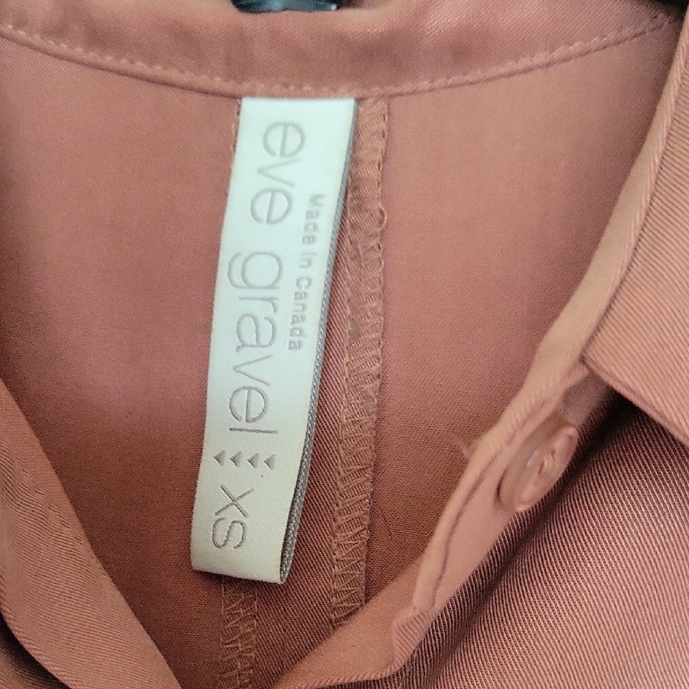 Eve Gravel Terracotta Button-Up Shirt - Picture 3 of 3